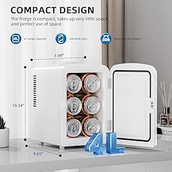 Electactic Compact Refrigerator, Portable Mini