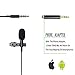 Boostech Lavalier Lapel Microphone-Clip-on Omnidirectional Condenser Microphone for Apple iPhone Android Smartphones PC & Camera Perfect for Recording Youtube,Interview,Studio,Video