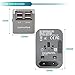 Power Plug Adapter for International Travel (SandSilver) - 4 USB European to American Adapter for 150+ Countries - Electrical Charger Adapters for Europe - Type C Type A Type G Type I by Sublimeware