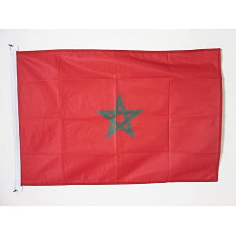 AZ FLAG - Morocco Flag - 3x5 Ft - For Outdoor - Moroccan Banner Knitted Polyester with Two Plastic Rings - Fade Resistant - Vivid Colors - 3' x 5' Feet - 150x90 Cm