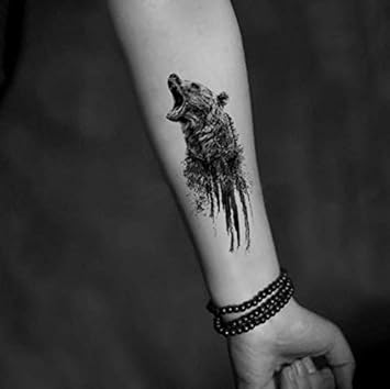 Whxji Ours Temporaire Autocollant De Tatouage étanche Adulte