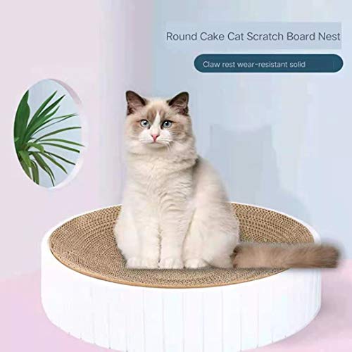 ZWHY Cat Scratcher Lounge Cardboard Cat Scratcher for Indoor Cats Round