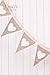 Ling's moment Hessian Burlap Pennant Bunting Banner Flags with Lace for Wedding, Party, Home Decoration, 12pcs, 8Ft, DIY Decor