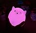 Mystery 3-Modes Silicone Soft LED Multicolor Baby Night Light, USB Rechargeable Children Night lamp with Warm White, Single Color, 7-Color Breathing Three Lighting Modes for Kids Adults Bedroom (B)