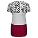 Moilant T Shirt for Womens Leopard Striped Top Short Sleeve Tunics Shirts Loose Blouses Redthumb 4