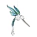 Woodstock Chimes Woodstock Rainbow Makers Collection, Fantasy Glass, Hummingbird, 4'' Peacock Fantasy Glass Crystal Suncatchers for Outdoor, Patio, Home or Garden Décor (CHPEA)