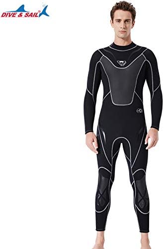 YWJ 3mm Wetsuits for Men Neoprene Long Sleeve Full Length Diving Wetsuit - for Surfing, Scuba Diving