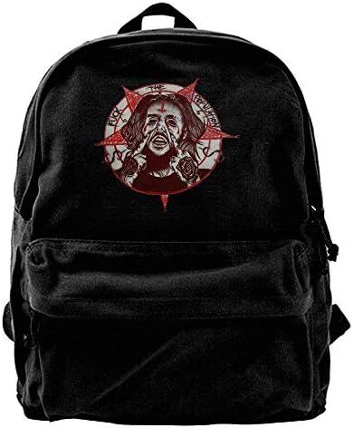 Oyangqu Canvas Laptop Backpack, Waterproof School Backpack for Men Women, UICIDE-BOY FTP Lightweight Anti-Theft Outdoor Travel Daypack College Student Rucksack Fits Up to 15.6 Inch Computer