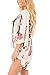 Women Fashion Floral Print Kimono Cardigan Cover Up Loose Blouse Beach Party Wear Rose Red XXL