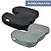 Orthopedic Gel Comfort Memory Foam Seat Cushion, Office Chair Wheelchairs and Car Gel Seat Pads, for Coccyx Lower Back Support, to Relieve Back & Tailbone Pain and Sciatica (Grey)