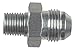 ICT Billet Straight -8AN Flare Male to 1/4