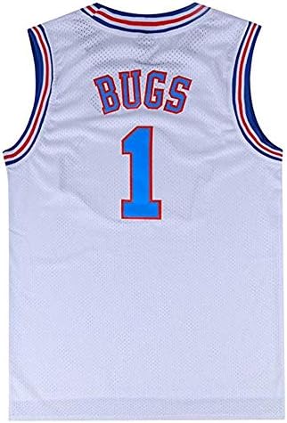 Oknown Bugs 1 Space Men's Movie Jersey Basketball Jersey White/Black S-XXL