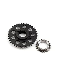OCPTY Kit de cadena de sincronización Tensioner guía carril de manivela Sprockle se adapta para 1985-1995 Toyota 2.4L Kit de cadena de sincronización W/junta 22R 22RE 22REC Eng. 13506-35030S3