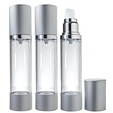 Airless Pump Bottle Silver Matte - 1.7 oz (3 Pack)