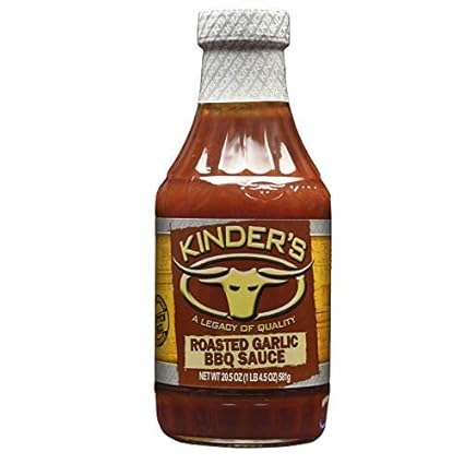 Amazon Com Kinder S Roasted Garlic Bbq Sauce 4 Pack 20 5 Oz Each Generous Garlic Flavor Is Smooth And Satisfying Mellow But Memorable Sauce With Smoky Sweet Notes All Natural Gluten Free Garlicky Goodness