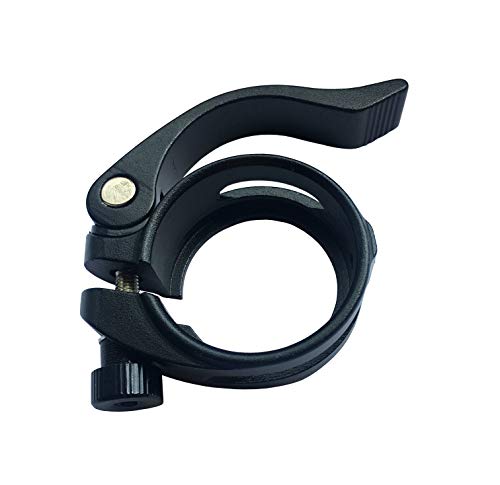 DEERU Aluminum Quick-Release Seat Post Clamp 40mm Bike Seat Clamp Fold Bike Seatpost Clamp, Black