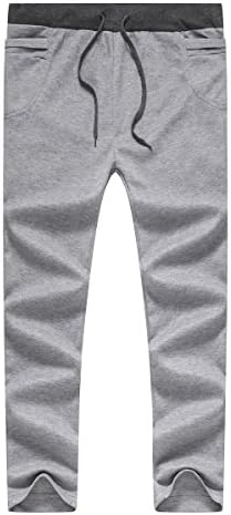 Boy's Slim Fit Skinny Cotton Running Jogger Pants (7 Slim, Light Grey)