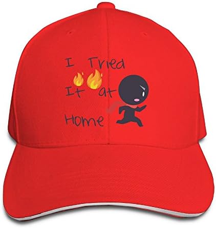 Frwegewa Novelty Unisex I Tried IT AT Home Trucker Red