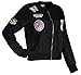Reversible Satin Bomber Baseball Jacket with Floral Embroidery Black White