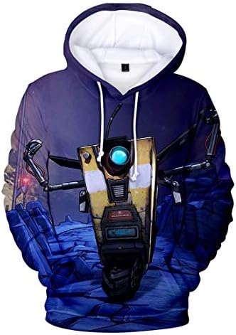 3D Digital Printing Couple Hoodies Game Style Round Collar Sweatshirts with Pockets.
