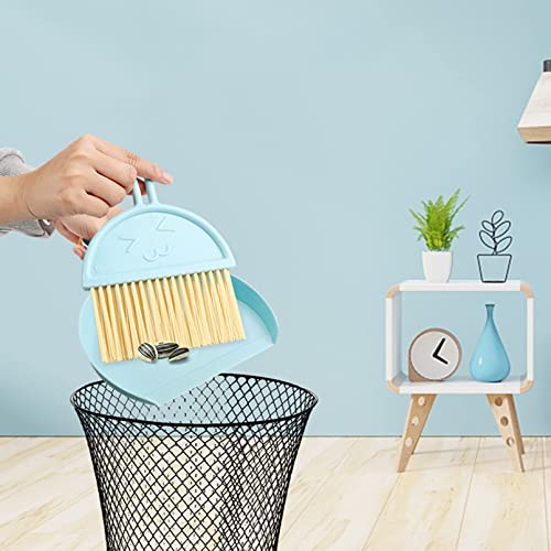 AM ANNA Cleaning Toy Set , 7 Piece Kids Broom Tools-Broom, Mop, Duster, Brush, Dustpan and Hanging Stand Housekeeping Kit, for Toddlers Toddler Kids, Pieces Blue