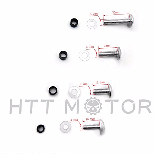 XKMT GROUP Motorcycle Silver Normal Round Fairing Bolts Screw Kit For 2000 2001 2002 2003 Suzuki GSXR 750/ 2001 2002 GSX-R 1000