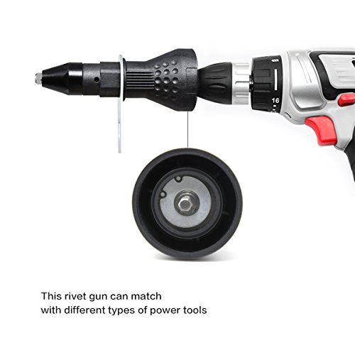 image for ALPHELIGANCE Rivet Gun Cordless Drill Adapter - Electric Riveting Gun 