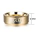 Kalapure 14K Gold Her King His Queen Titanium Stainless Steel Wedding Band Set Anniversary Engagement Promise Ring