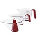 KitchenAid Gourmet Set of 3 Plastic Measuring Cups, Red
