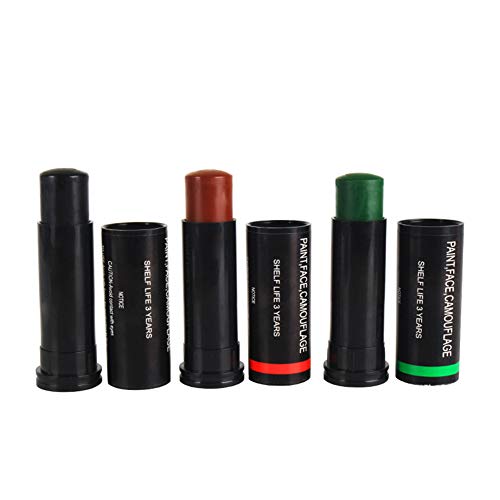 Shentesel 3Pcs 3 Color Camouflage Face Body Paint Stick Hunting CS Outdoor Game Makeup Oil - Thumbnail 2