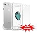 iPhone 8 Plus Case, iPhone 7 Plus Case with Screen Protector, GuaGua Slim Protective Cover Cases for iPhone 7/8 Plus, Shock Absorption Bumper, Soft TPU Cases and Tempered Glass Protection - Clear