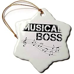 3dRose Musical Boss Design with Staff and Music