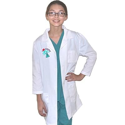 Kids Lab Coat with Science Embroidery, Size 810 Guyana Ubuy
