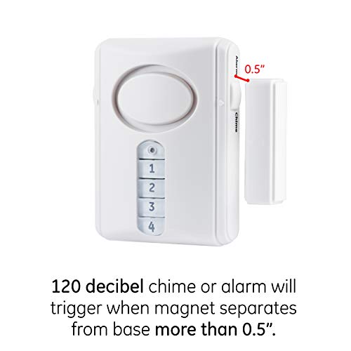 GE Personal Security Window and Door Alarm, Deluxe Alarm, DIY