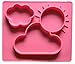 Baby Placemat and Bib, Food Grade Silicone Baby Suction Plate, Non-Slip (Pink)…