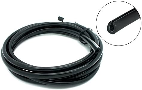 Boka Car Door Edge Guards Trim Molding Protector Full Size U Shape. Made in USA. Protects edges of vehicle on trunk lids, hoods, doors and grilles (12 feet, Black)