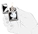 Zippo Playboy Bunny Pocket Lighter, Brushed Chrome