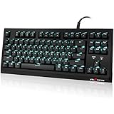 Velocifire TKL01 Mechanical Keyboard 87-Key Tenkeyless with Brown Switches LED Illuminated Backlit Anti-ghosting Keys for Copywriter, Gamer and Programmer