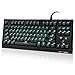 VELOCIFIRE TKL01 Wired Mechanical Keyboard 87-Key Tenkeyless with Brown Switches, ICY Blue LED Backlit for Copywriters, Gamers, and Programmers