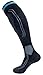 Wantdo Men's Snowboard Socks Light Cushion With Moisture Control One Pair(Black Grey,US 10-13)