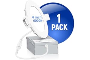 Axiomdeals 4" 9W 750 Lumens Slim Recessed LED Pot Lights Ceiling Downlights Potlights Ceiling Dimmable 120V LED Damp Location