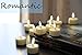 Eywamage Batteries Included Flameless Tealight Candles Set of 10, Flickering Timer Led Tea Votive Candle, Real Wax Ivory D 1.6