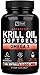 Pure Antarctic Krill Oil + Omega 3 (1000mg | 180 Softgels) 3 Month Supply Omega 3 Krill Oil Supplement with EPA, DHA & Astaxanthin - Omega 3 Fish Oil for Joint Support, Brain Health, Heart Health