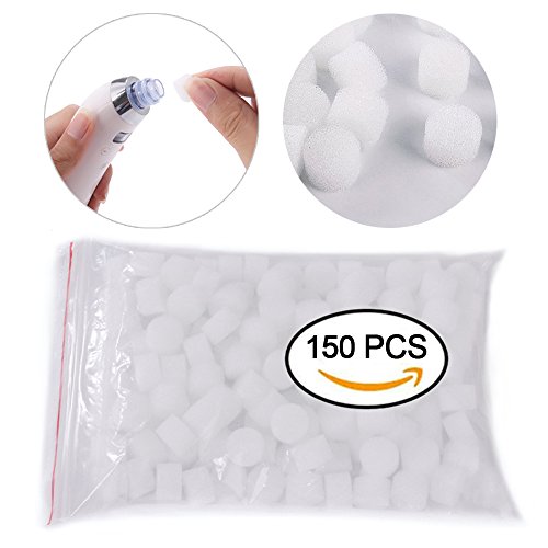 Microdermabrasion Accesories, Beauty Star 12mm Microdermabrasion Filters Extra Replacement Sponge Filter for Comedo Suction Microdermabrasion Diamond Machine Blackhead Removal (150PCS)