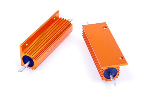 LM YN 100 Watt 3 Ohm 5% Wirewound Resistor Electronic Aluminium Shell Resistors Gold Suitable For Inverter, LED lights,Frequency Divider, Servo Industry 2-Pcs - Thumbnail 5