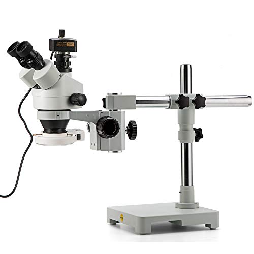 3 Trinocular+Microscope+Wide+Field+Eyepieces+Single+Arm
