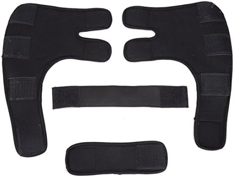 AmaMary88 Dog Elbow Protector Extra Supportive Dog Canine Rear Leg Hock Joint Wrap Protects Wounds (M, black)