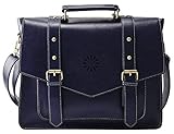 ECOSUSI Messenger Bag for Women Briefcase Messenger Laptop Bag PU Leather Satchel Work Bags Fits 14