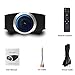 Video Projector, ERISAN Mini Portable Beam Proyetor for Home Movie Video Games, Multimedia w/HDMI USB Micro-SD VGA Ports