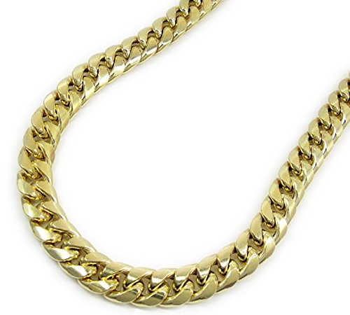 10K Gold Semi-Solid Miami Cuban Chain - 13.0 mm - 22 Inches